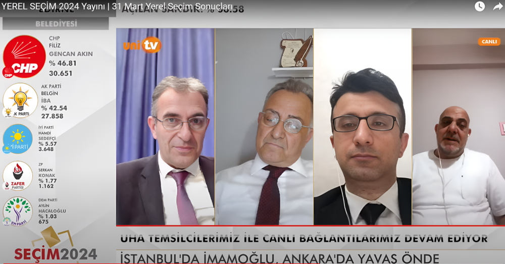 UNİ TV, 31 Mart Seçimlerinde 6.5 Saatlik Kesintisiz Yayınıyla Sektörde Fark Yarattı