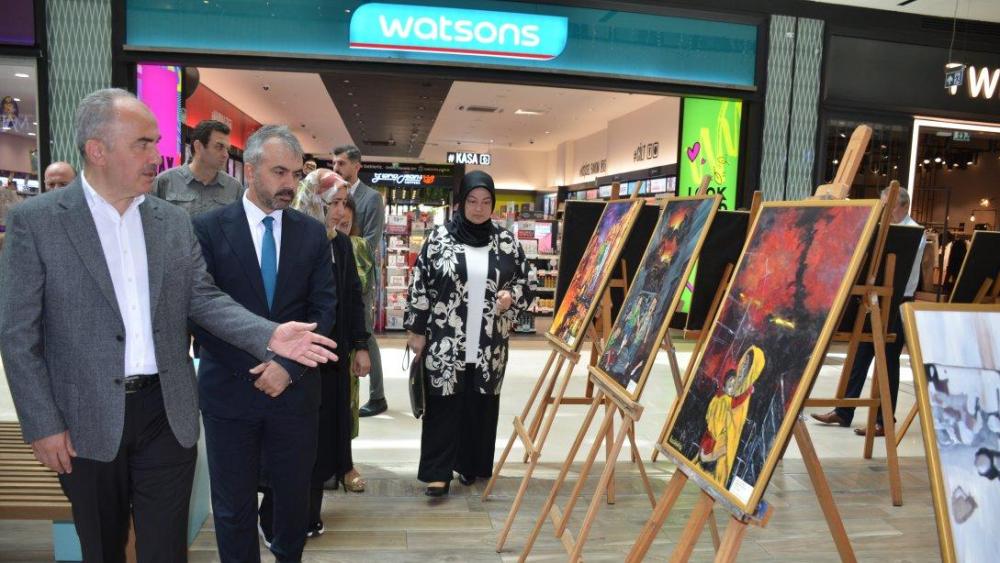 Rize'de Gazzeli Çocuklar İçin Uluslararası Resim Sergisi Açıldı