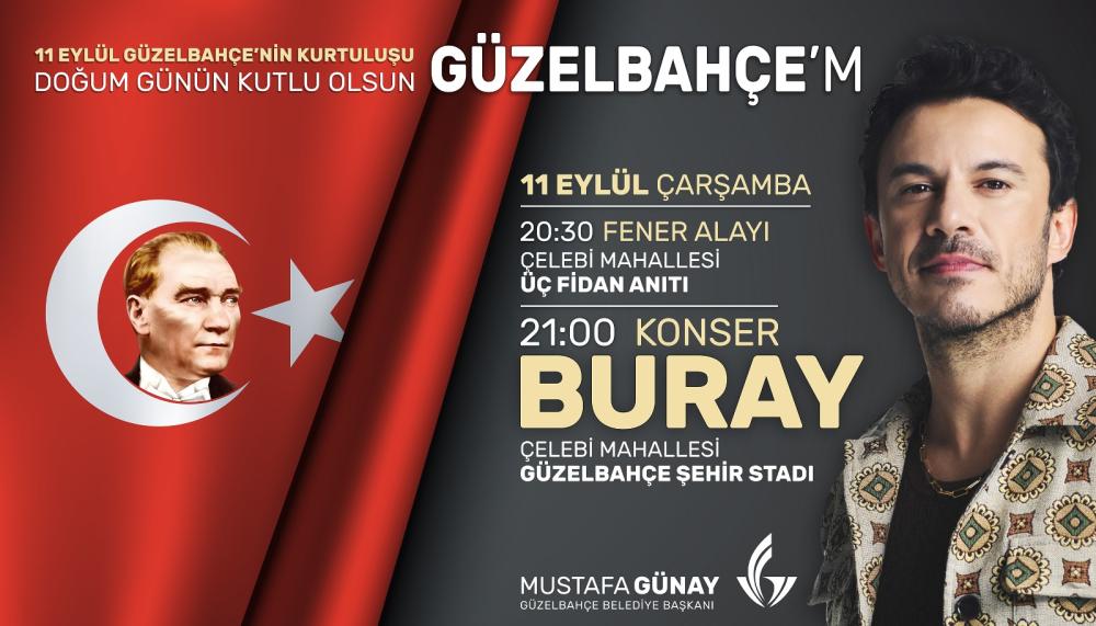 Güzelbahçe’de 11 Eylül Coşkusu: Buray Konseri ve Fener Alayı