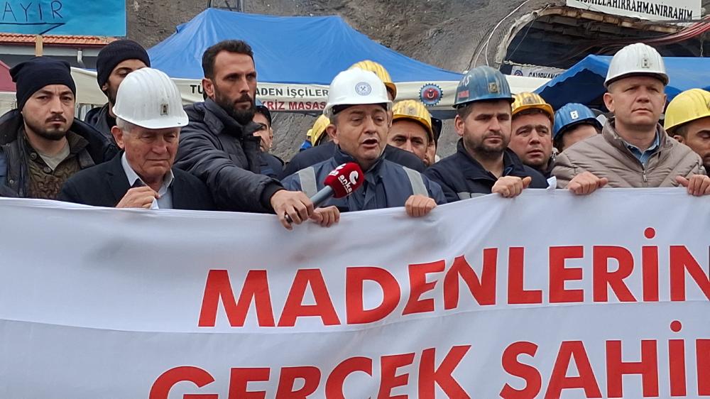 TÜRKİYE MADEN MÜHENDİSLERİ ODASI’DA MADENCİLERİN EYLEMİNE DESTEK VERDİ