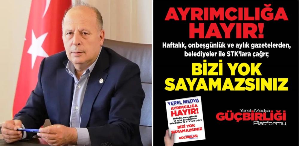 YEREL MEDYA GÜÇ BİRLİĞİ PLATFORMU’NDAN BAŞKAN DEMİRÇALI’YA “ÇİFTE STANDART” TEPKİSİ