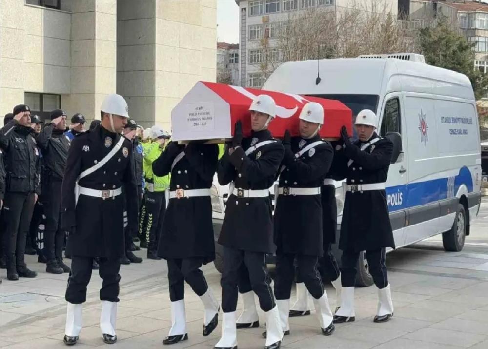 GÖREV BAŞINDA ŞEHİT OLAN POLİS MEMURU EMİRHAN ARAMIŞ’A HÜZÜNLÜ VEDA