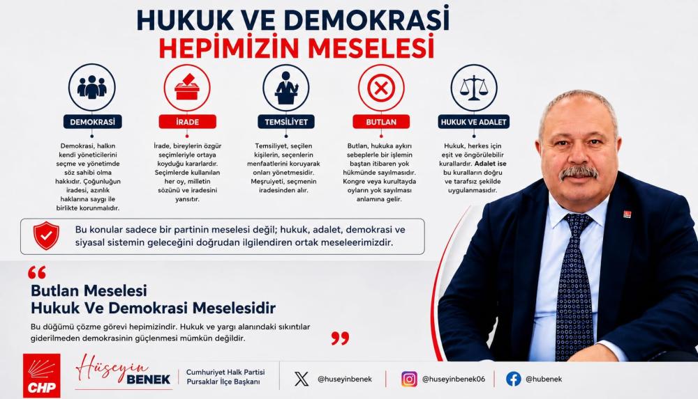 Hüseyin Benek: Butlan Meselesi Hukuk Ve Demokrasi Meselesidir