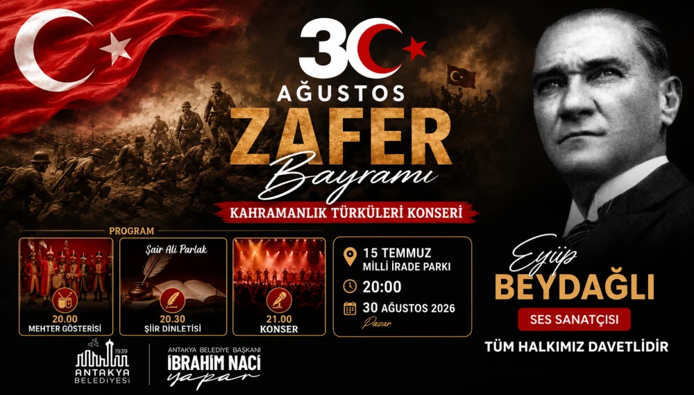 30 AĞUSTOS ZAFER BAYRAMI KONSER PROGRAMIYLA KUTLANACAK