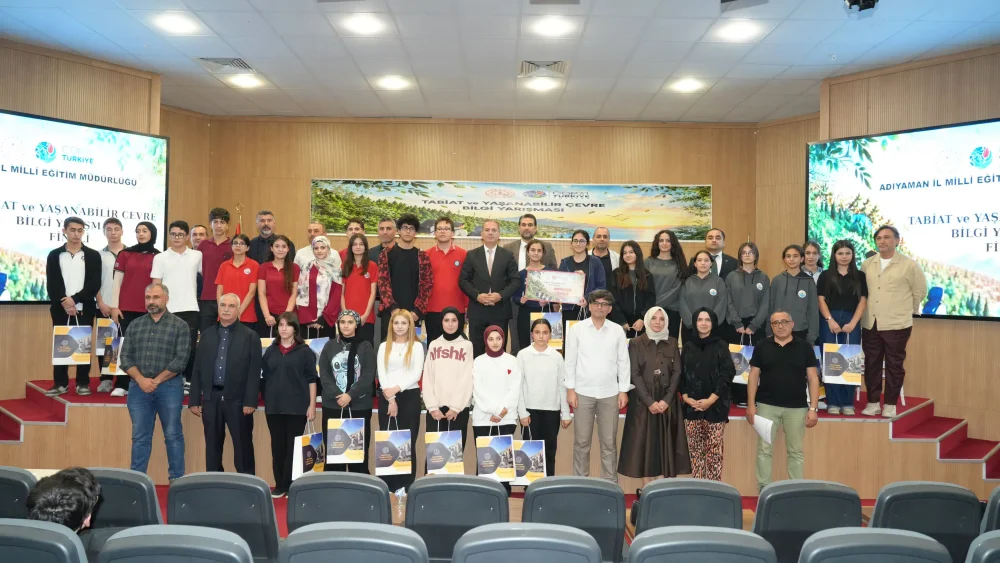 ADIYAMAN’DA “TABİAT VE YAŞANABİLİR ÇEVRE” BİLGİ YARIŞMASININ BİRİNCİSİ FEN LİSESİ OLDU